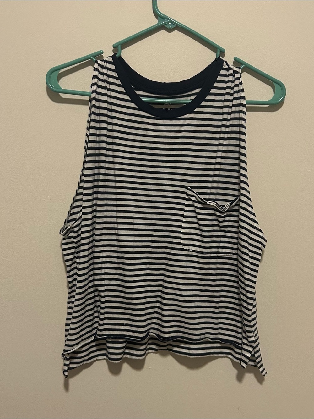 Aerie Navy and White Striped Tank Top Women’s extra small